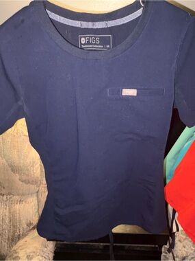 Figs Navy Scrub set Xs petite